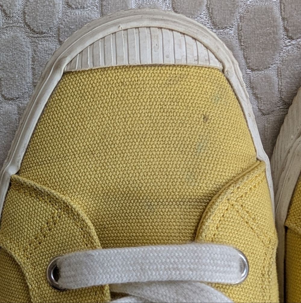 Cariuma OCA Low Platform Sneaker Yellow Canvas White Women's Shoe Size 8 - Picture 11 of 11